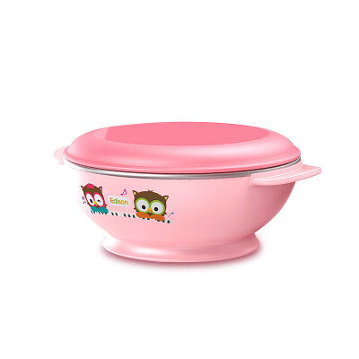 Korea Edison Childrens Stainless Steel Rice Bowl Baby Food Tableware Infant Double Ear Slip Bowl with Cover Pink 240ML
Korea Edison Childrens Stainless Steel Rice Bowl Baby Food Tableware Infant Double Ear Slip Bowl with Cover Pink 240ML