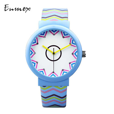 Enmex Creative Design of Color geometric patterns colorful Girls watches&watches during the Translation of Holiday gifts
Enmex Creative Design of Color geometric patterns colorful Girls watches&watches during the Translation of Holiday gifts