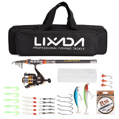 Lixada Fishing Rod Reel Combo Telescopic Fishing Rod Spinning Reel Fishing Line Lures Hooks Swivels Saltwater Freshwater Travel Fi
Lixada Fishing Rod Reel Combo Telescopic Fishing Rod Spinning Reel Fishing Line Lures Hooks Swivels Saltwater Freshwater Travel Fi