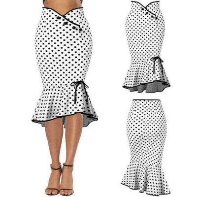 US Womens Retro Vintage 50s 60s Rockabilly Skirt Mermaid Ruffle Fishtail Dress
US Womens Retro Vintage 50s 60s Rockabilly Skirt Mermaid Ruffle Fishtail Dress