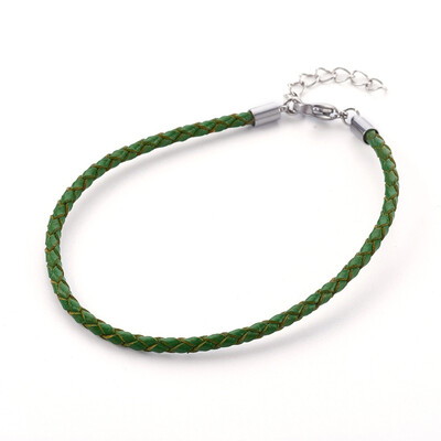 Braided Leather Cord Bracelet Making with 304 Stainless Steel Lobster Claw Clasps&Extension Chain Stainless Steel Color Gre
Braided Leather Cord Bracelet Making with 304 Stainless Steel Lobster Claw Clasps&Extension Chain Stainless Steel Color Gre