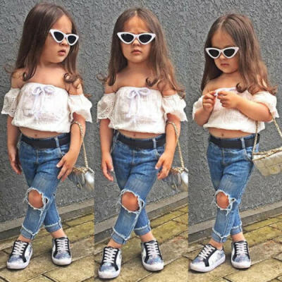 Toddler Kids Baby Girls Off Shoulder TopsRipped Jeans Pants Outfits Set Clothes
Toddler Kids Baby Girls Off Shoulder TopsRipped Jeans Pants Outfits Set Clothes