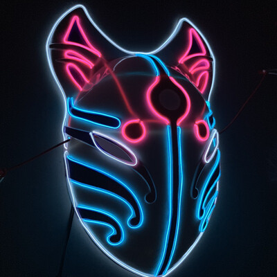EL Wire Woven Light Up Halloween Mask Glowing Cosplay Costume Mask For Festival Party
EL Wire Woven Light Up Halloween Mask Glowing Cosplay Costume Mask For Festival Party