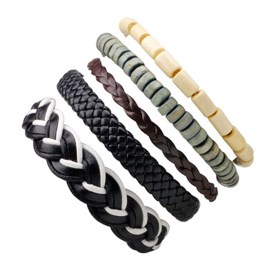 Alloy Manual Cowhide Leather Wood Beads Weaving Ribbing Bracelet Multiple Roots Combination Suit Unisex Pair Jewellery
Alloy Manual Cowhide Leather Wood Beads Weaving Ribbing Bracelet Multiple Roots Combination Suit Unisex Pair Jewellery