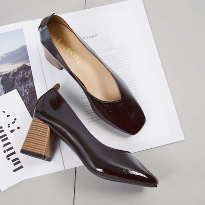 Single Shoe Womens Spring 2018 Hundred Sets of Korean Square Head Shoes with Rough heels&Shallow Mouth High heels Womens Sho
Single Shoe Womens Spring 2018 Hundred Sets of Korean Square Head Shoes with Rough heels&Shallow Mouth High heels Womens Sho
