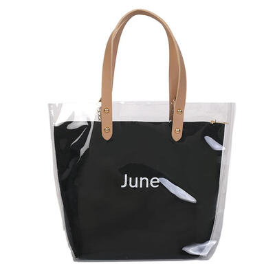 2pcsset Transparent Shoulder Handbags Clutch Women Chain Shopping Totes