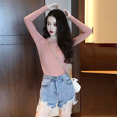 Fashion Women Girl Korean New Style Tops Round Collar Soild T-shirt Casual Tops
Fashion Women Girl Korean New Style Tops Round Collar Soild T-shirt Casual Tops