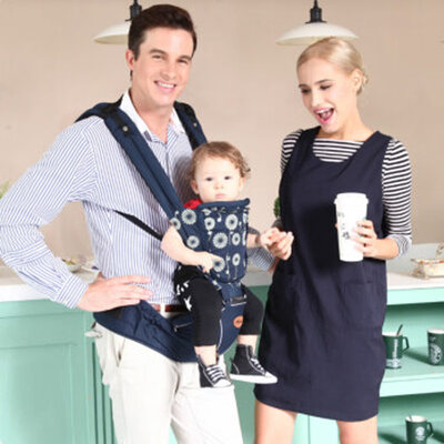 Yibeier ebenz dark blue multi-function shoulder baby waist stool baby carrier