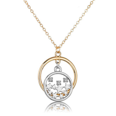 Women Round Pendant Necklace Beautiful Rhinestones And Stars In Hallow Round Trendy Jewelry Handmade Wedding Jewelry Necklace
Women Round Pendant Necklace Beautiful Rhinestones And Stars In Hallow Round Trendy Jewelry Handmade Wedding Jewelry Necklace