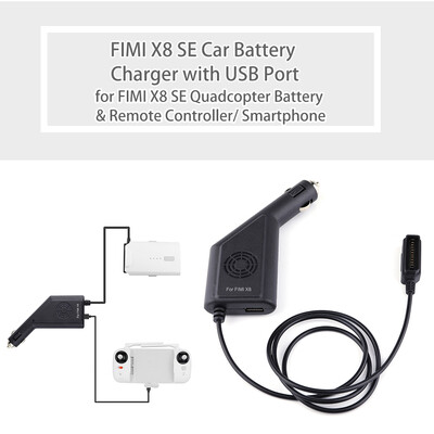 FIMI X8 SE Car Charger Vehicle USB Port Battery Charging Adapter for FIMI X8 SE Quadcopter Battery&Remote Controller Smartphon
FIMI X8 SE Car Charger Vehicle USB Port Battery Charging Adapter for FIMI X8 SE Quadcopter Battery&Remote Controller Smartphon