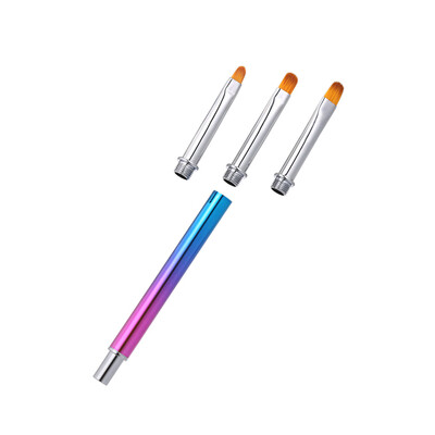 3pcs Nail Art Brush Set Manicure Pedicure Beauty Painting Polish Brush Gradient Painting for Natural False Acrylic Nails