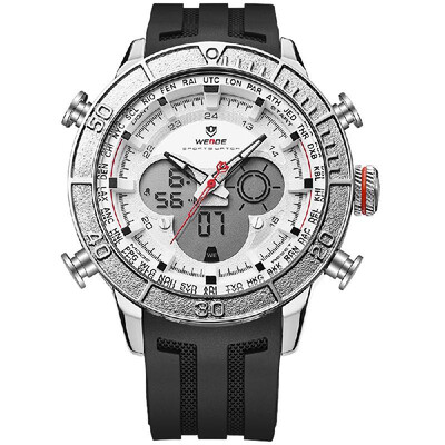 WEIDE WH6308 Dual Display Two Movement Quartz Digital Men Watch Sports 3ATM Waterproof 50mm Big Dial Large Face Week Calendar Alar
WEIDE WH6308 Dual Display Two Movement Quartz Digital Men Watch Sports 3ATM Waterproof 50mm Big Dial Large Face Week Calendar Alar