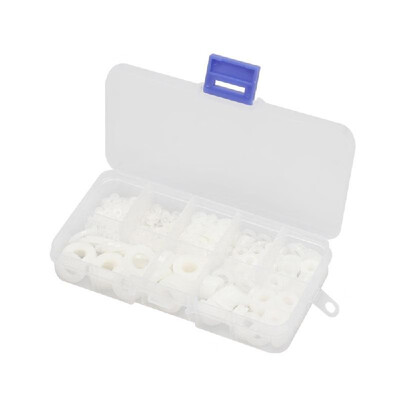 500pcs Portable Nylon O-Ring Assortment Washer Plated Flat Spacer High Temperature Resistance Insulation Nylon Ring Kit 7 Sizes wi
500pcs Portable Nylon O-Ring Assortment Washer Plated Flat Spacer High Temperature Resistance Insulation Nylon Ring Kit 7 Sizes wi