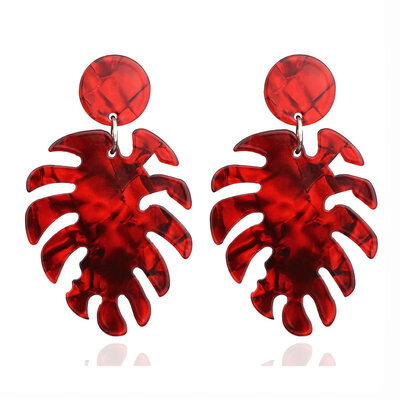 EK429 Bohemian Monstera Leaf Dangle Earring for Women Acrylic Resin Statement Tropical Plant Jewelry Acetate Brincos Lover Gifts
EK429 Bohemian Monstera Leaf Dangle Earring for Women Acrylic Resin Statement Tropical Plant Jewelry Acetate Brincos Lover Gifts