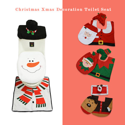 Christmas Decorations Christmas Style Toilet Sets Cover Radiator Cap Set Toilet Foot Pad Suit
Christmas Decorations Christmas Style Toilet Sets Cover Radiator Cap Set Toilet Foot Pad Suit