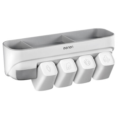 Menen Toothbrush Rack Wall Mounted Toothbrush Holder Toothbrush Cup Organizer Toothbrush Slots Toothbrush Storage Rack for Washroo
Menen Toothbrush Rack Wall Mounted Toothbrush Holder Toothbrush Cup Organizer Toothbrush Slots Toothbrush Storage Rack for Washroo