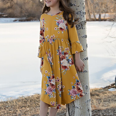 Children Girls Fashion Sweet Long Style Flower Pattern Casual All-match Long Sleeve Round Collar Dresses
Children Girls Fashion Sweet Long Style Flower Pattern Casual All-match Long Sleeve Round Collar Dresses