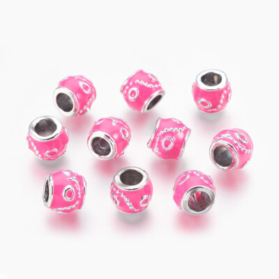 Alloy Enamel European Beads Large Hole Beads Drum Silver PearlPink 10x9mm Hole 5mm
Alloy Enamel European Beads Large Hole Beads Drum Silver PearlPink 10x9mm Hole 5mm