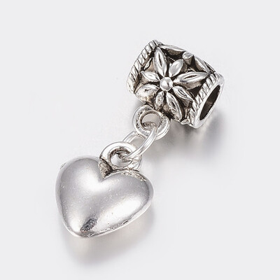 Tibetan Style Alloy European Dangle Beads Large Hole Pendants Heart Antique Silver 23mm Hole 4mm Pendant 12x95x4mm
Tibetan Style Alloy European Dangle Beads Large Hole Pendants Heart Antique Silver 23mm Hole 4mm Pendant 12x95x4mm