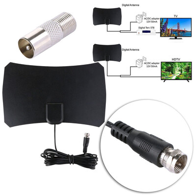 〖Follure〗50 Mile Range Thin Flat Indoor HDTV Amplified HD TV VHF Antenna 10FT Coax Black
〖Follure〗50 Mile Range Thin Flat Indoor HDTV Amplified HD TV VHF Antenna 10FT Coax Black