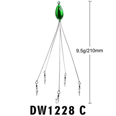 Umbrella Fishing Lure Rig 5 Arms Alabama Rig Head Swimming Bait Fishing Group Lure Snap Swivel Fishing Tackle
Umbrella Fishing Lure Rig 5 Arms Alabama Rig Head Swimming Bait Fishing Group Lure Snap Swivel Fishing Tackle