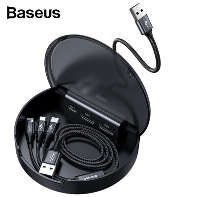 Baseus Car sharing charging station adapter with 3 in 1 MicroiPType-C data cable for iPhone 11HuaweiSamsung
Baseus Car sharing charging station adapter with 3 in 1 MicroiPType-C data cable for iPhone 11HuaweiSamsung