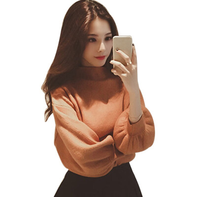 Womens Casual Long Lantern Sleeve Loose Knitted Turtleneck Sweater Jumper Pullover Solid Tops Female 2019 Autumn New Arrival
Womens Casual Long Lantern Sleeve Loose Knitted Turtleneck Sweater Jumper Pullover Solid Tops Female 2019 Autumn New Arrival