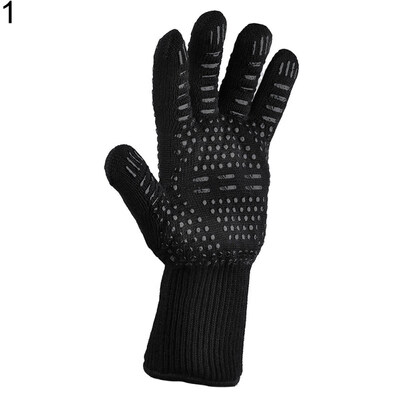 1Pc Heat Resistant BBQ Oven Gloves Anti-scald Pot Holder Kitchen Cooking Tool