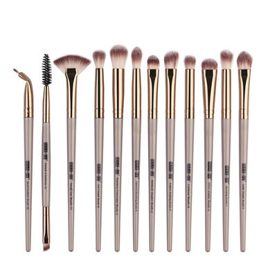 12pcs Plastic Pro Makeup Brushes Set Eyelash Eye Shadow Applicator Tool