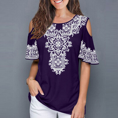 Nomeni Women Fashion Summer Lady Round Neck Printed Short Sleeve Loose Blouse Shirt Top 
Nomeni Women Fashion Summer Lady Round Neck Printed Short Sleeve Loose Blouse Shirt Top