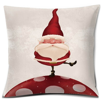 Christmas Car Cotton Square Home Decorative Throw Pillowcase Cushion Cover