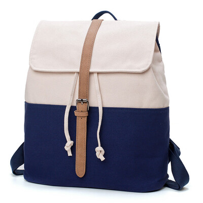 Tailored Canvas Backpack Retro Sen Shoulders Solid Color Stitching Student Bag Travel Bag
Tailored Canvas Backpack Retro Sen Shoulders Solid Color Stitching Student Bag Travel Bag
