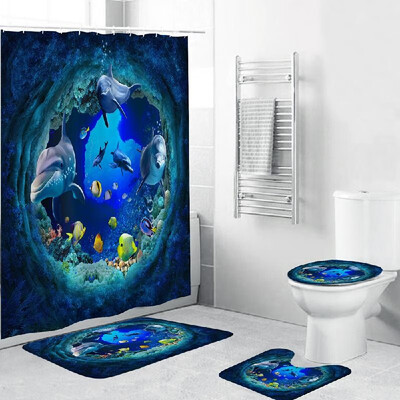 4 Piece Bathroom Decoration Waterproof Shower Curtain Base Carpet Cover Toilet Seat Cushion Non-slip Bath Mat Set
4 Piece Bathroom Decoration Waterproof Shower Curtain Base Carpet Cover Toilet Seat Cushion Non-slip Bath Mat Set