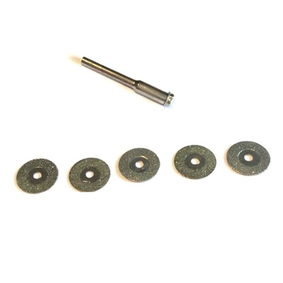 5Pcs Set 20mm Emery Tools With A Rod Nice Sharp Rotary Diamond Cutting Disc Part