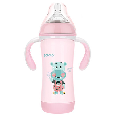 Small potato stainless steel insulated bottle wide caliber anti-flatulence baby bottle with handle straw anti-fall newborn bottle 240ml
Small potato stainless steel insulated bottle wide caliber anti-flatulence baby bottle with handle straw anti-fall newborn bottle 240ml
