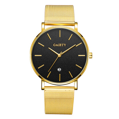 Gobestart Business Fashion Simple Simple Casual Calendar Net With Strap Mens Watch