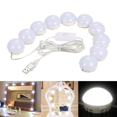 10Pcs Vanity Mirror LED Light Bulbs Kit USB Charging Port DIY Comestic Make Up Lamp Dimmable 5 Levels Brightness Adjustable for Dr
10Pcs Vanity Mirror LED Light Bulbs Kit USB Charging Port DIY Comestic Make Up Lamp Dimmable 5 Levels Brightness Adjustable for Dr