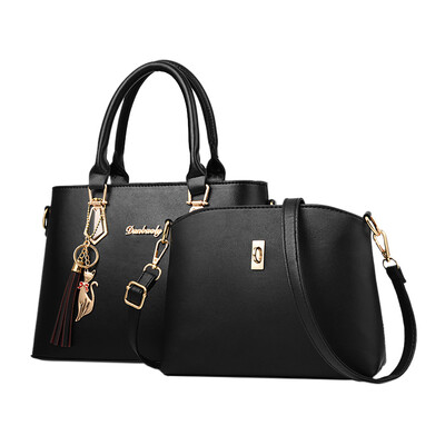 Tailored Women Fashion Handbags Tote Bag Shoulder Bag Top Handle Satchel Purse Set 2pcs