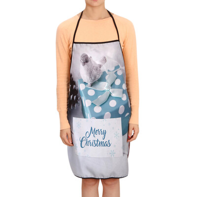 Toponeto Christmas Decoration Waterproof Apron Christmas Dinner Party Apron