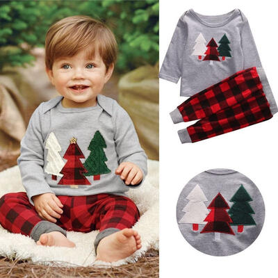 Kids Baby Boy Long Sleeve Christmas Clothes Set T-shirtPlaid Pants 2PCS Outfits
Kids Baby Boy Long Sleeve Christmas Clothes Set T-shirtPlaid Pants 2PCS Outfits