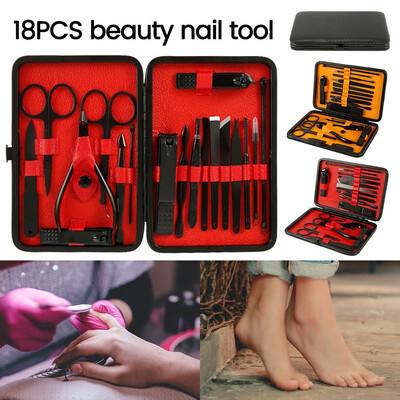 18Pcs Beauty&Nail Tool Set Nail Clipper Cutter Stainless Steel Trimmer Ear Pick Manicure Pedicure Scissor Tweezer Grooming Kit
18Pcs Beauty&Nail Tool Set Nail Clipper Cutter Stainless Steel Trimmer Ear Pick Manicure Pedicure Scissor Tweezer Grooming Kit