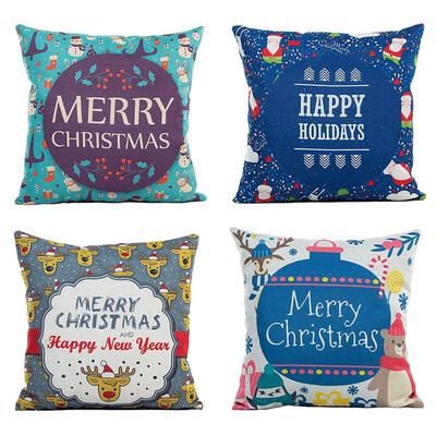 Tailored 4pcs Christmas Stylish Polyester Cushion Cover Sofa Pillow Case Home Decor 
Tailored 4pcs Christmas Stylish Polyester Cushion Cover Sofa Pillow Case Home Decor