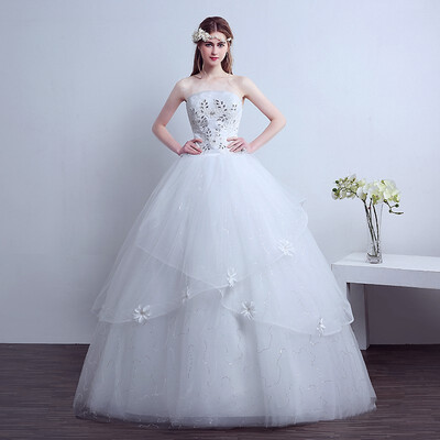 Elegant Wedding Dress Strapless Ball Gown Luxury Lace Embroidery Diamond Wedding Dresses Plus Size Bridal Gowns
Elegant Wedding Dress Strapless Ball Gown Luxury Lace Embroidery Diamond Wedding Dresses Plus Size Bridal Gowns