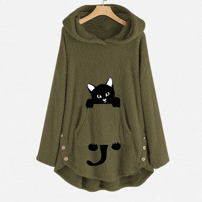 Toponeto Womens Cat Embroidery Plus Size Warm Hoodie Top pullover Sweatshirt Blouse
Toponeto Womens Cat Embroidery Plus Size Warm Hoodie Top pullover Sweatshirt Blouse