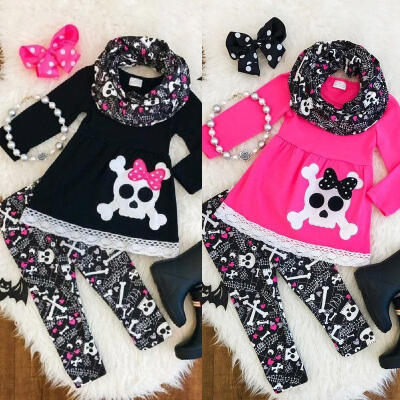 Toddler Kids Baby Girls Skull Outfits Long Sleeve Top Dress Pants Set Clothes Costume
Toddler Kids Baby Girls Skull Outfits Long Sleeve Top Dress Pants Set Clothes Costume