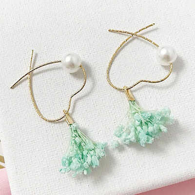 New Handmade Sweet Eternal Dried Flower Drop Earrings Long Dangle Imitation Pearl Hollow Heart Earring For Women Wedding Jewelry
New Handmade Sweet Eternal Dried Flower Drop Earrings Long Dangle Imitation Pearl Hollow Heart Earring For Women Wedding Jewelry
