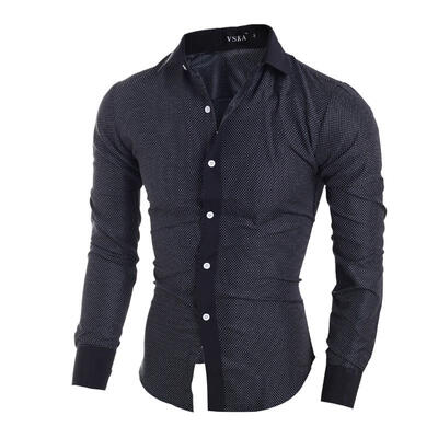 Male Casual Turn-down Collar Floral Shirt Slim Long Sleeve Tops Shirt with Creative Dot Pattern for Men
Male Casual Turn-down Collar Floral Shirt Slim Long Sleeve Tops Shirt with Creative Dot Pattern for Men