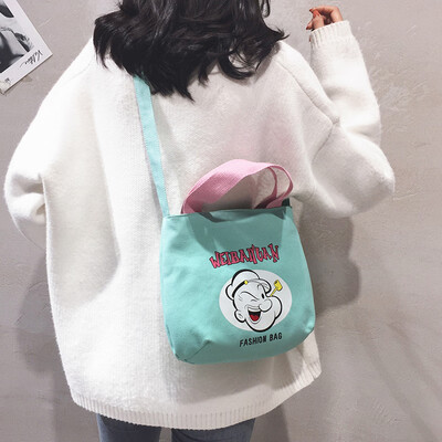 Bag bag female 2019 new Korean casual wild canvas shoulder Messenger bag cartoon cute Tote handbag
Bag bag female 2019 new Korean casual wild canvas shoulder Messenger bag cartoon cute Tote handbag