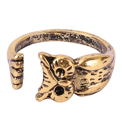 Popular Lovely Women Owl Punk Retro Animal Cuff Wrap Adjustable Finger Ring