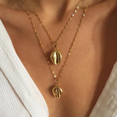 New Fashion Gold Color Shell Pendant Necklace for Women Chain Choker Necklace Statement Collar Bohemia Collier 2019
New Fashion Gold Color Shell Pendant Necklace for Women Chain Choker Necklace Statement Collar Bohemia Collier 2019